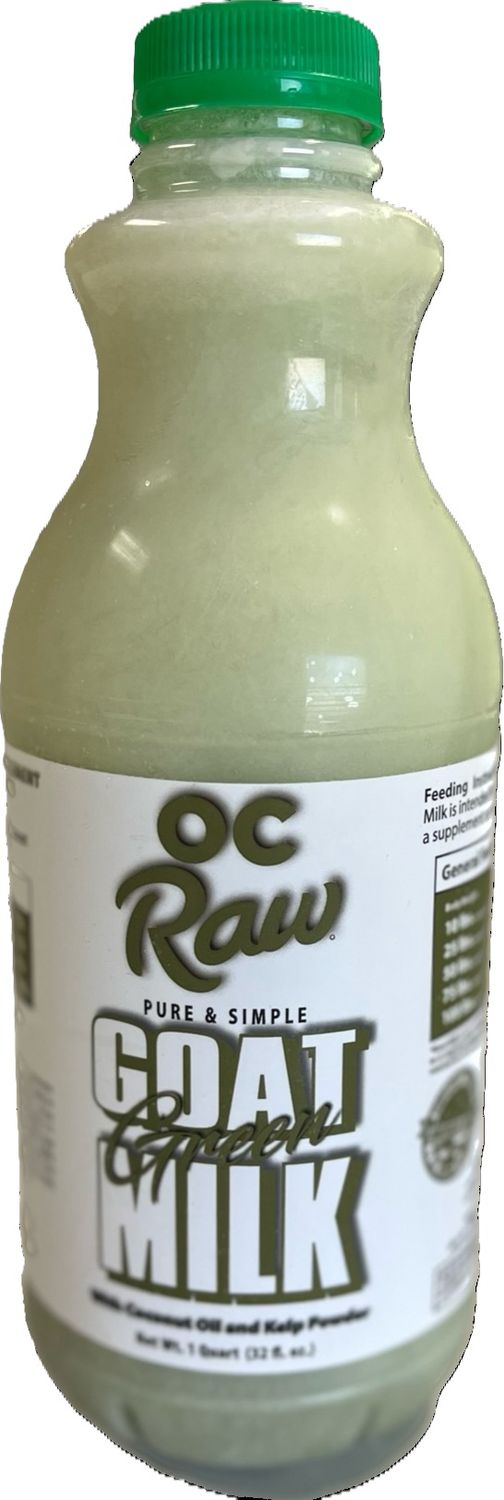 OC Raw Frozen Pure and Simple Green Goat Milk 32 oz