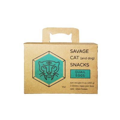 Savage Cat &amp; Dog Snacks Quail Eggs 24 Eggs Box