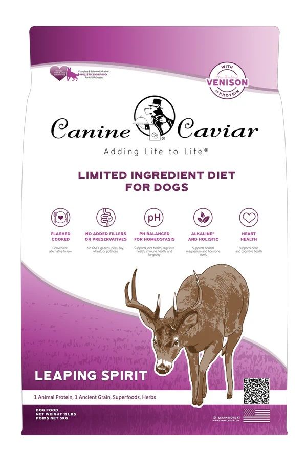 Canine Caviar Leaping Spirit Entrée Alkalizing Holistic Limited Ingredient Diet Dog Food 11 lbs