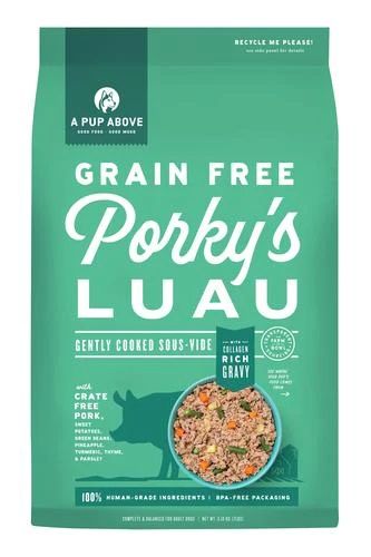 A Pup Above Porky's Luau Gently Cooked Frozen Dog Food 1 Pound Patty