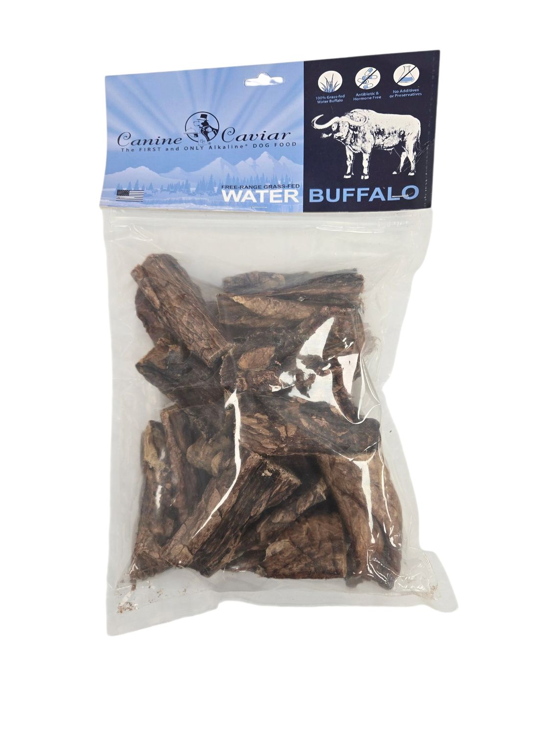 Canine Caviar Water Buffalo Lungs Free Range Grass Fed Dog Treats 2 oz