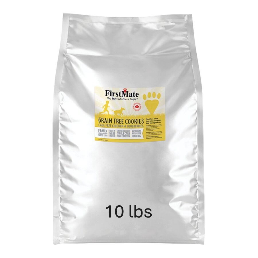 First Mate Cage Free Chicken &amp; Blueberries Limited Ingredient Grain Free Dog Treats 10 lbs