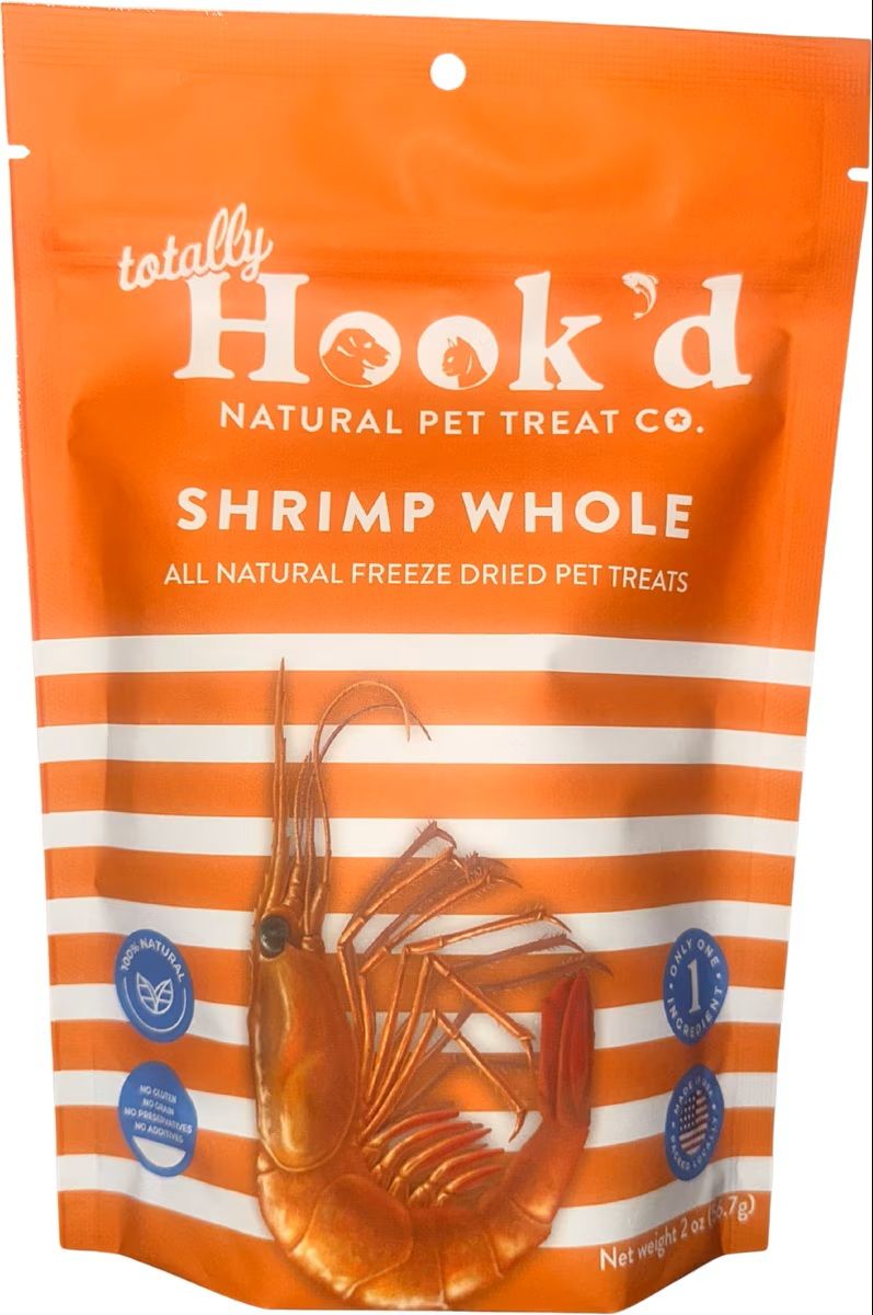 Totally Hooked Shrimp Whole Freeze Dried Pet Treats 2 oz