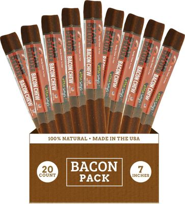 Etta Says Star Deluxe Bacon Flavor Natural Dog Chew Treat 7 inch