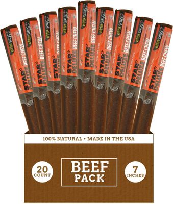 Etta Says Star Deluxe Beef Flavor Natural Dog Chew Treat 7 inch
