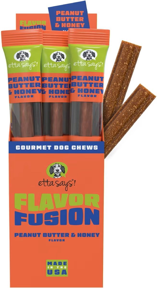 Etta Says Flavor Fusion Chew Peanut Butter &amp; Honey Flavor Dog Treats 2 oz