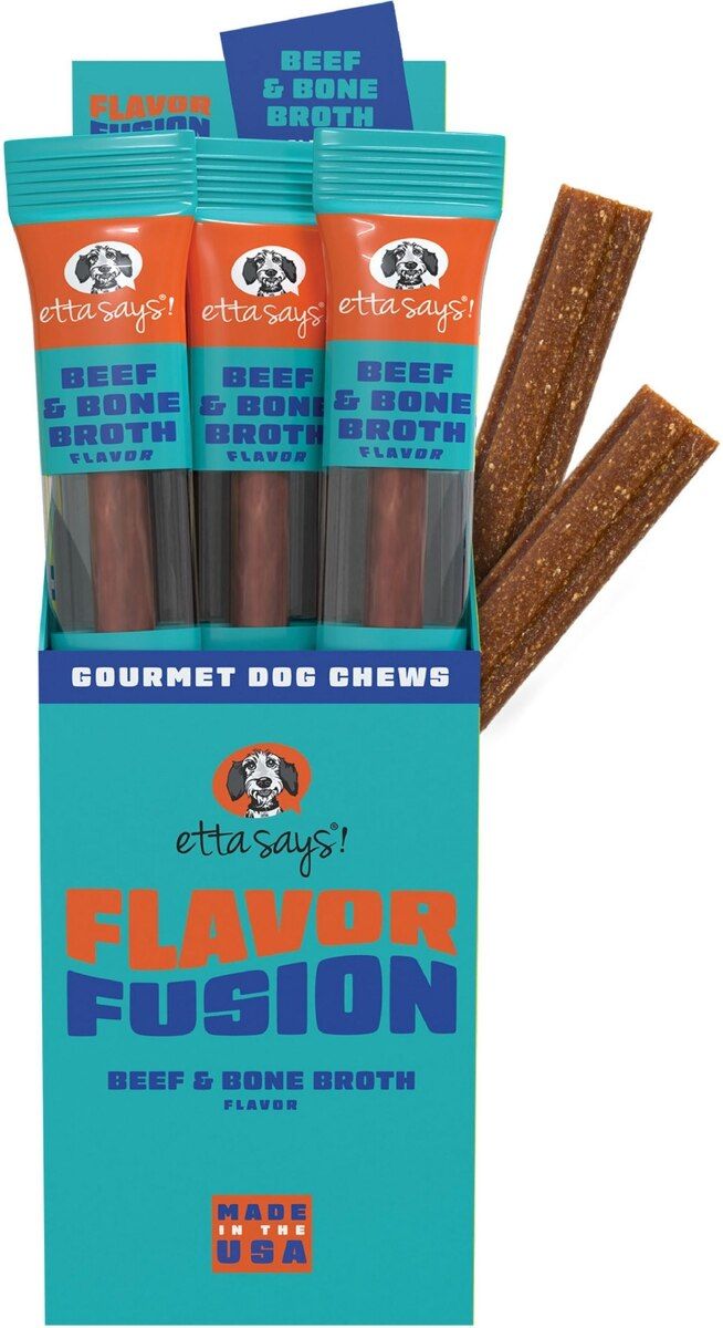 Etta Says Flavor Fusion Chew Beef &amp; Bone Broth Flavor Dog Treats 2 oz