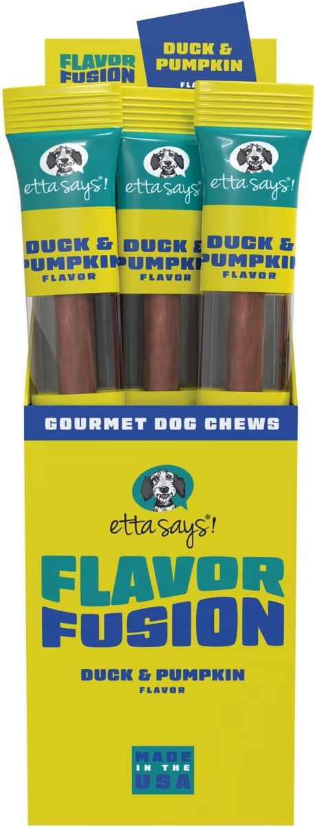 Etta Says Flavor Fusion Chew Duck &amp; Pumpkin Flavor Dog Treats 2 oz