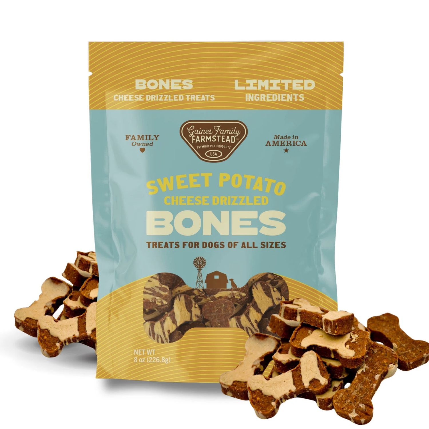 Gaines Family Farmstead Sweet Potato Bones Cheese Drizzled 8oz
