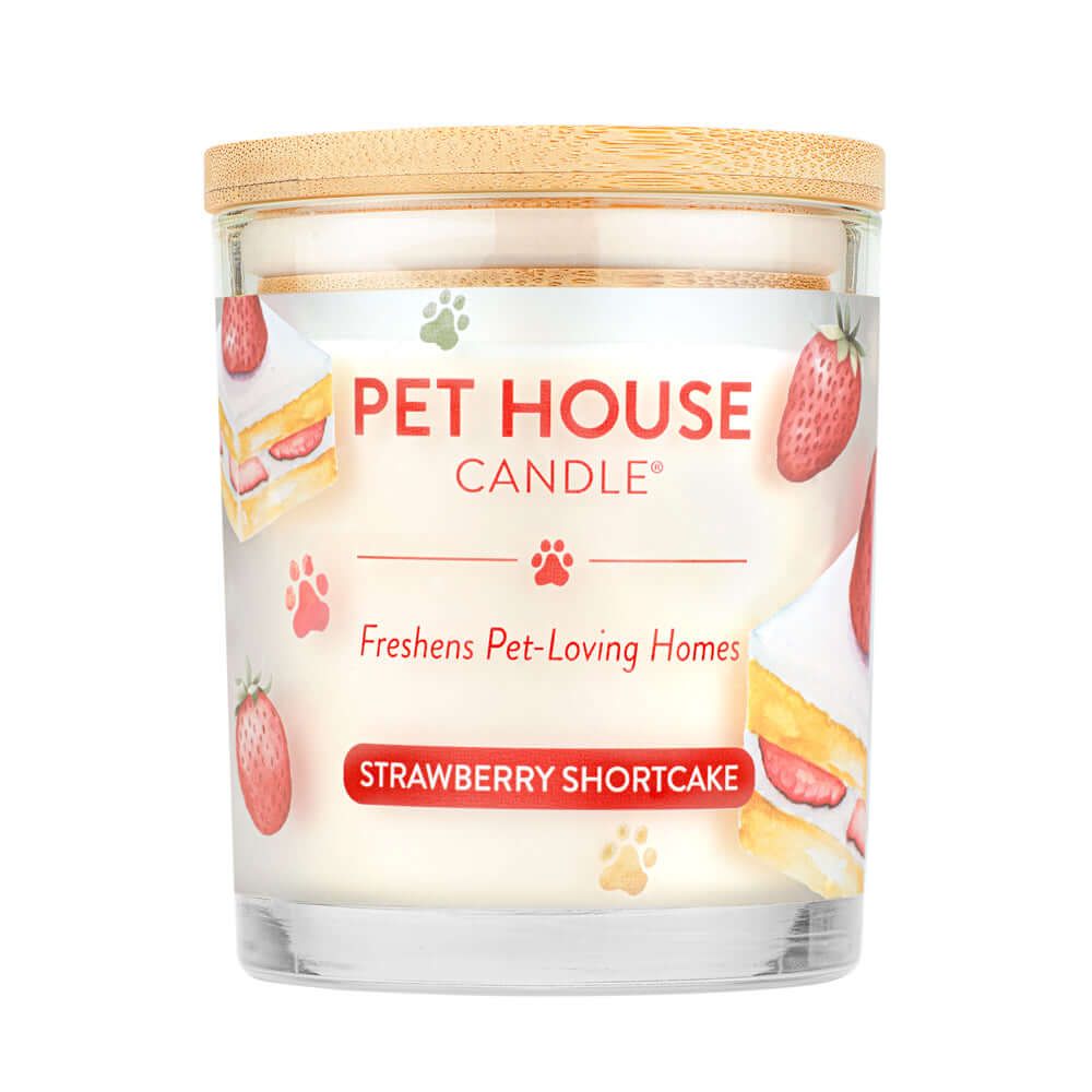Pet House Strawberry Shortcake Scented All Natural Pet Friendly Plant Based Soy Wax Candle 9 oz