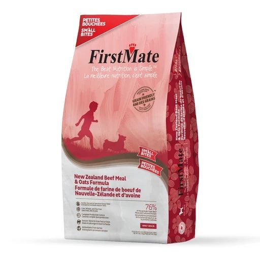 FirstMate Grain-Friendly New Zealand Beef Meal &amp; Oats Formula – Small Bites 5lbs