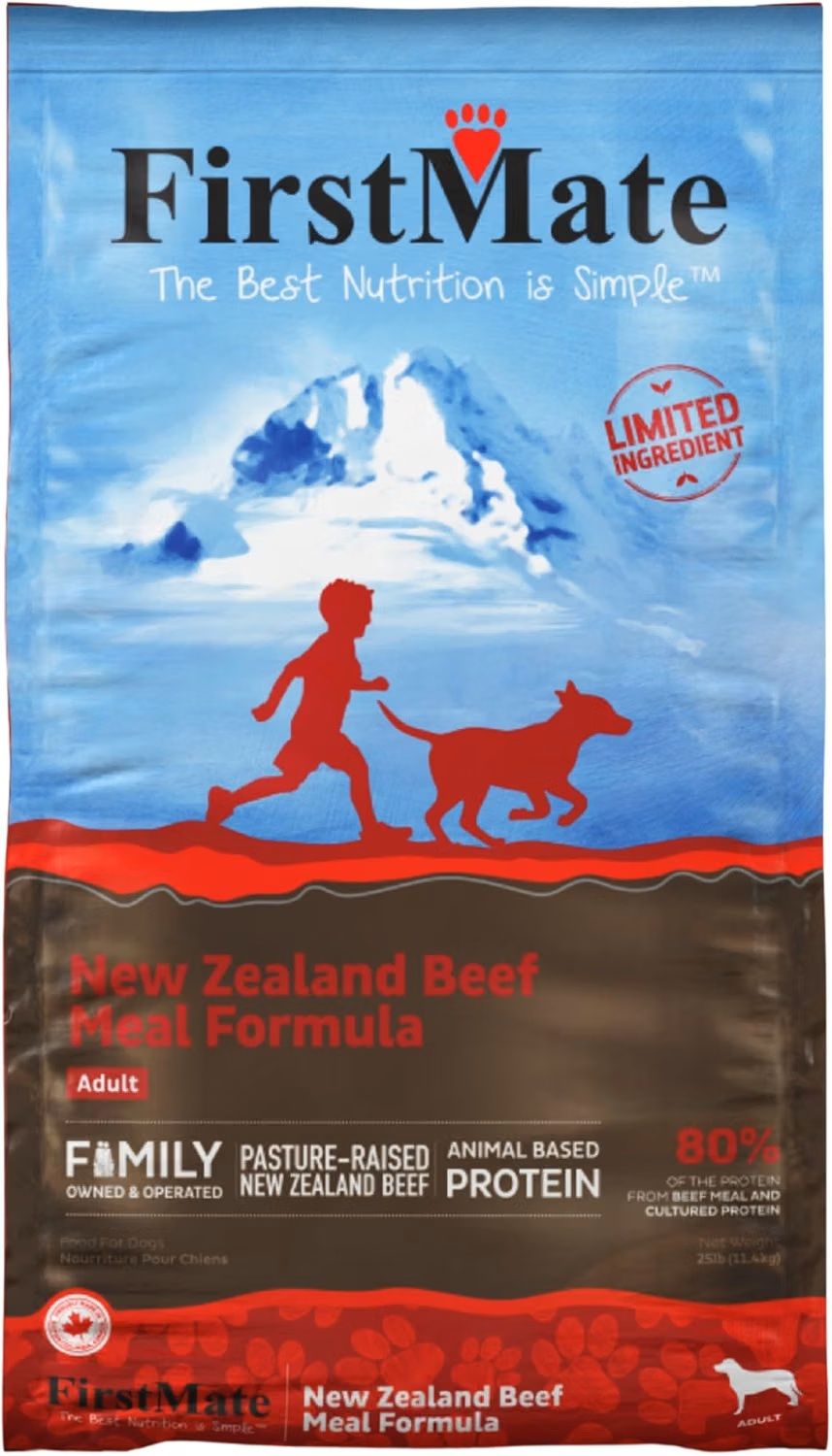 First Mate Grain-Free Limited Ingredient New Zealand Beef Formula Dry Dog Food 25 lbs