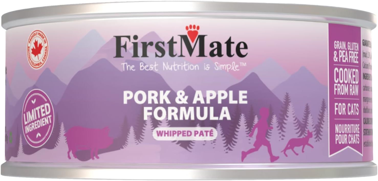 FirstMate Grain-Free Limited Ingredient Pork &amp; Apple Formula Whipped Pâté Wet Cat Food 3.2 oz