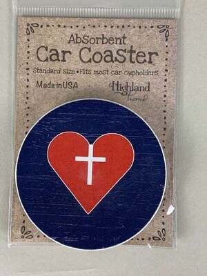 CAR COASTER HEART