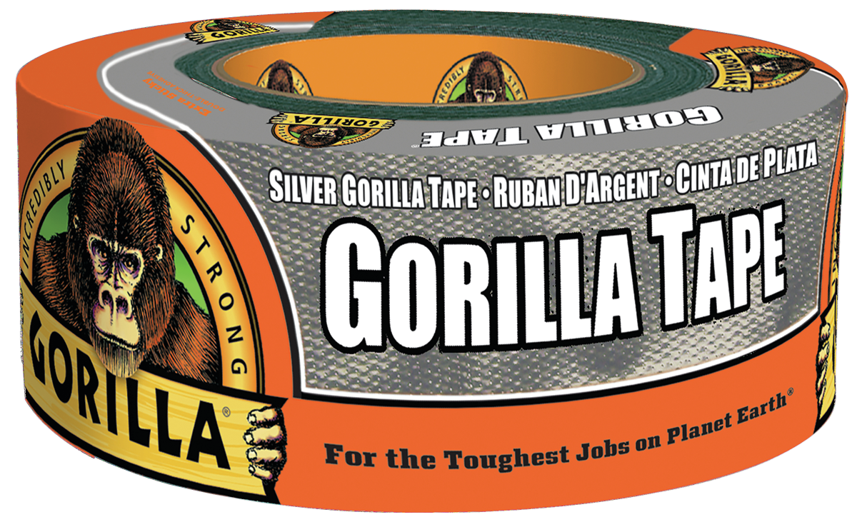 Gorilla 6071202 Duct Tape, 12 yd L, 1.88 in W, Silver*
