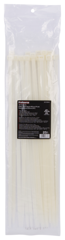 Prosource CV380-253L Cable Tie, Nylon, Clear*