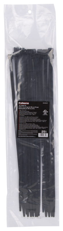 Prosource CV380W-253L Cable Tie, Nylon, Black*