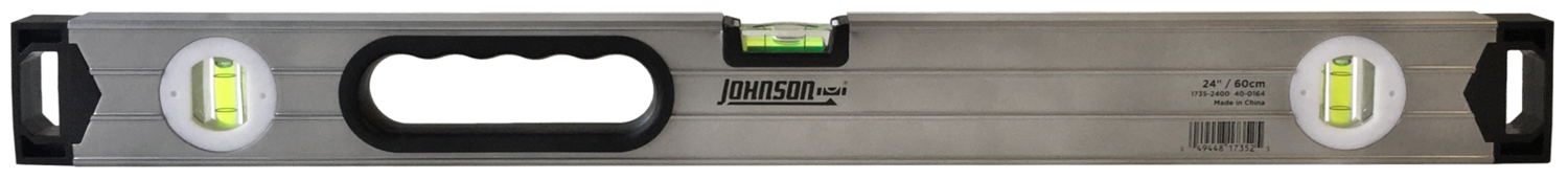 Johnson 1735-4800 Box Level, 3-Vial, Aluminum