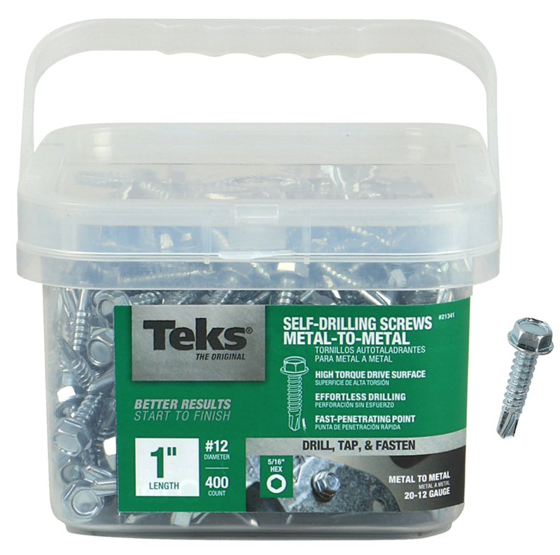 Teks 21341 Self-Tapping Screw, #12 Thread, Self-Drill Point*