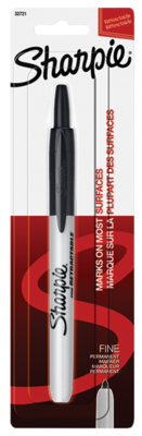 Sharpie 32721 Retractable Permanent Marker, Fine Black Lead/Tip*