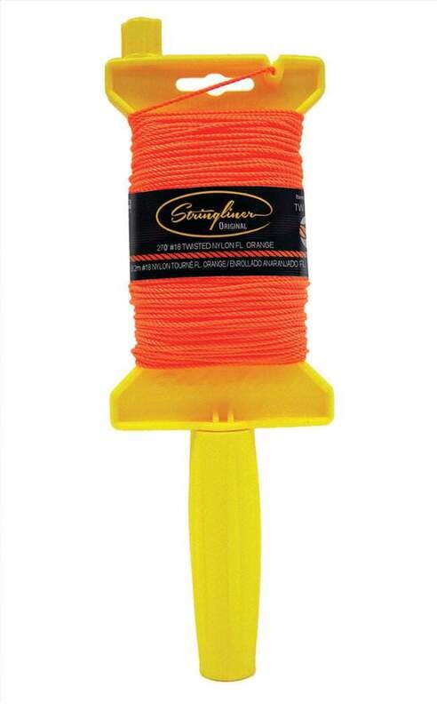 Stringliner 11706 Line Reel, 500 ft L Line, Fluorescent Orange Line*
