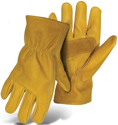 Boss 6039L Driver Gloves, L, Keystone Thumb, Elastic Cuff, Tan*
