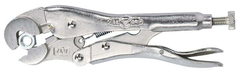 IRWIN VISE-GRIP Original 02 Locking Plier, 1-1/8 in Jaw Opening, Curved V Jaw, Nickel Jaw, Plain-Grip Handle