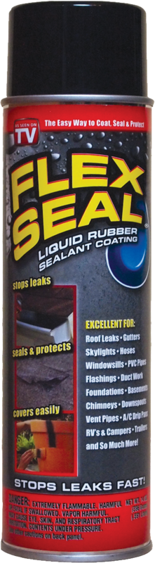 Flex Seal FSR20 Rubber Sealant Black, 14 oz Aerosol Can
