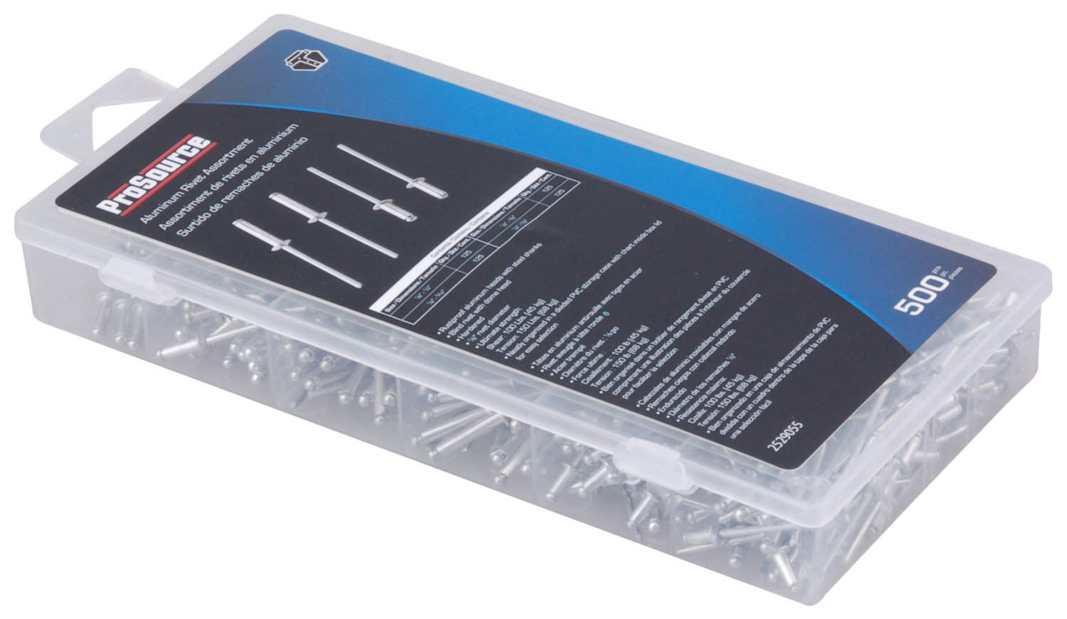 Prosource 61400 Rivet Assortment, Aluminum/Steel*