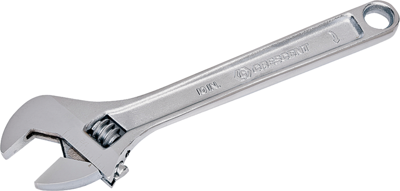 Crescent AC210VS Adjustable Wrench, 1.313 in Jaw, Non-Cushion Handle, Stee