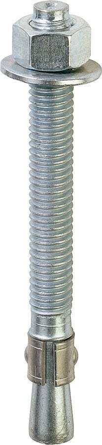 RED HEAD Trubolt 03014 Wedge Anchor, 3/8 in Dia, 3 in L, Steel, Zinc