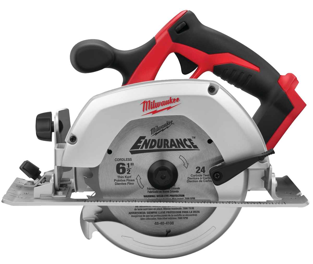 Milwaukee 2630-20 Circular Saw, Bare Tool, 18 V Battery, Lithium-Ion Battery, 6-1/2 in Dia Blade, Black/Gray/Red