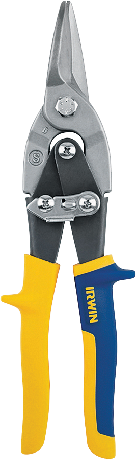 IRWIN 2073113 Aviation Snip, 1-5/16 in Length of Cut, Steel Blade, Yellow Handle, 10 in OAL*