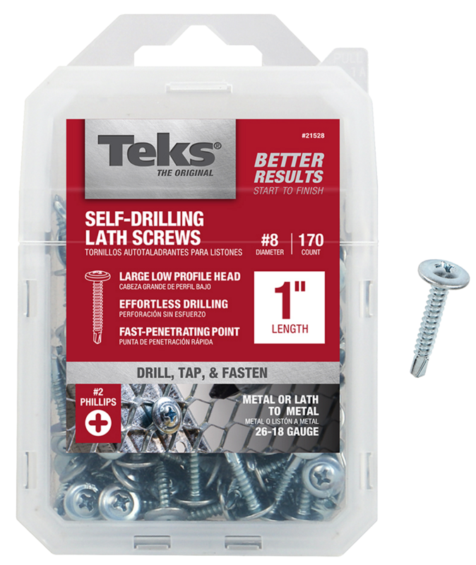 Teks 21528 Lath Screw, #8 Thread, #2 Drive, Drill Point