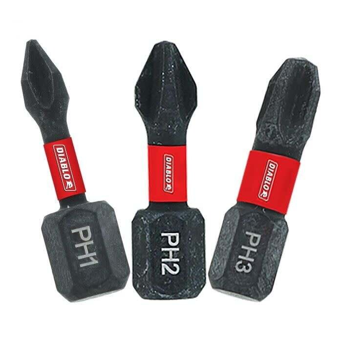 1 in. Phillips Drive Bit Assorted Pack (3-Piece)