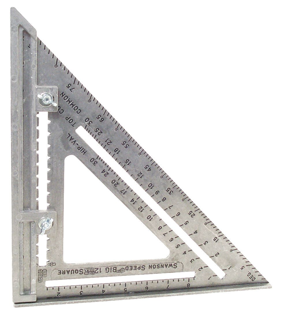 Swanson Big 12 Speed S0107 Framing Square, Aluminum, 12 in L, 12 in W