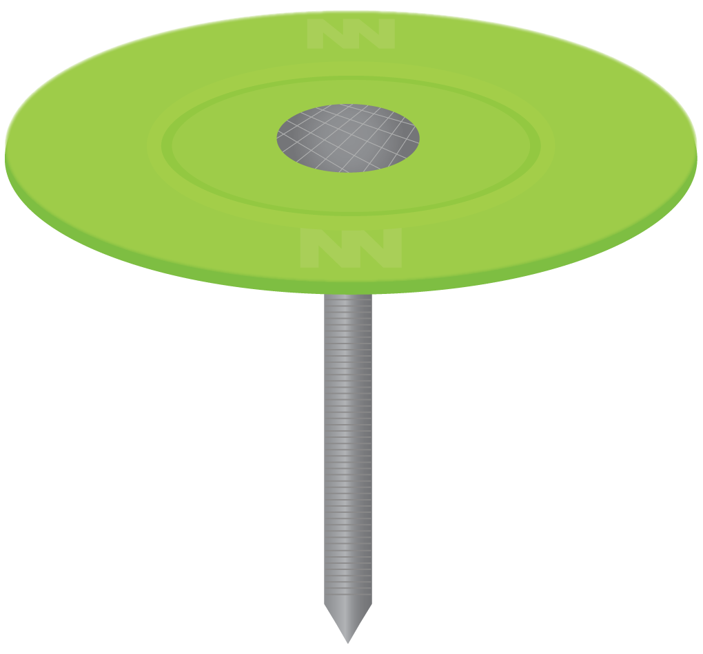 Stinger 0135075 Cap Nail, 1-1/4 in L, 12 ga, Flat Head