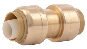 SharkBite U008LFA Tube Coupler, 1/2 in, Brass, 200 psi Pressure