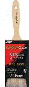 Linzer WC 1140-3 Paint Brush, 3 in W, 3-1/4 in L Bristle, Varnish Handle*