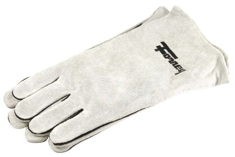 ForneyHide 55200 Welding Gloves, Men&#39;s, L, 13-1/2 in L, Gauntlet Cuff, Leather Palm, Gray, Wing Thumb