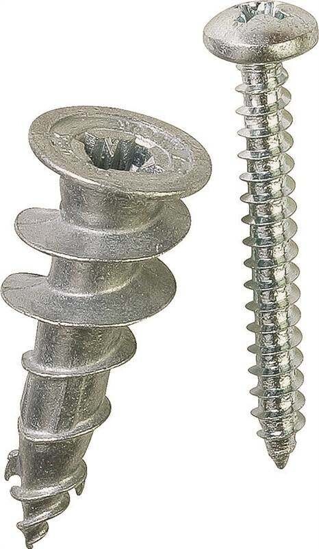 Buildex E-Z Ancor 29503 Hollow Wall Anchor, 1-1/4 in L, Zinc, Zinc, 50 lb*