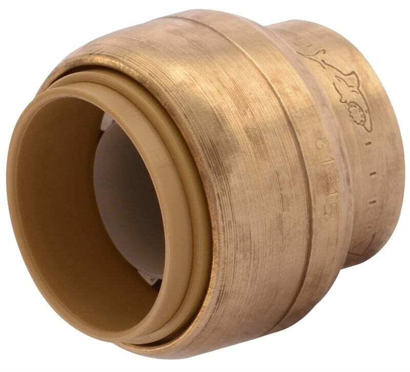 SharkBite U518LFA End Cap, 3/4 in, Brass, Chrome, 200 psi Pressure*