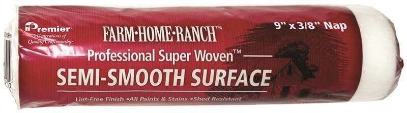 Premier FHR00156 Paint Roller Cover, 3/8 in Thick Nap, 9 in L, Fabric Cover*