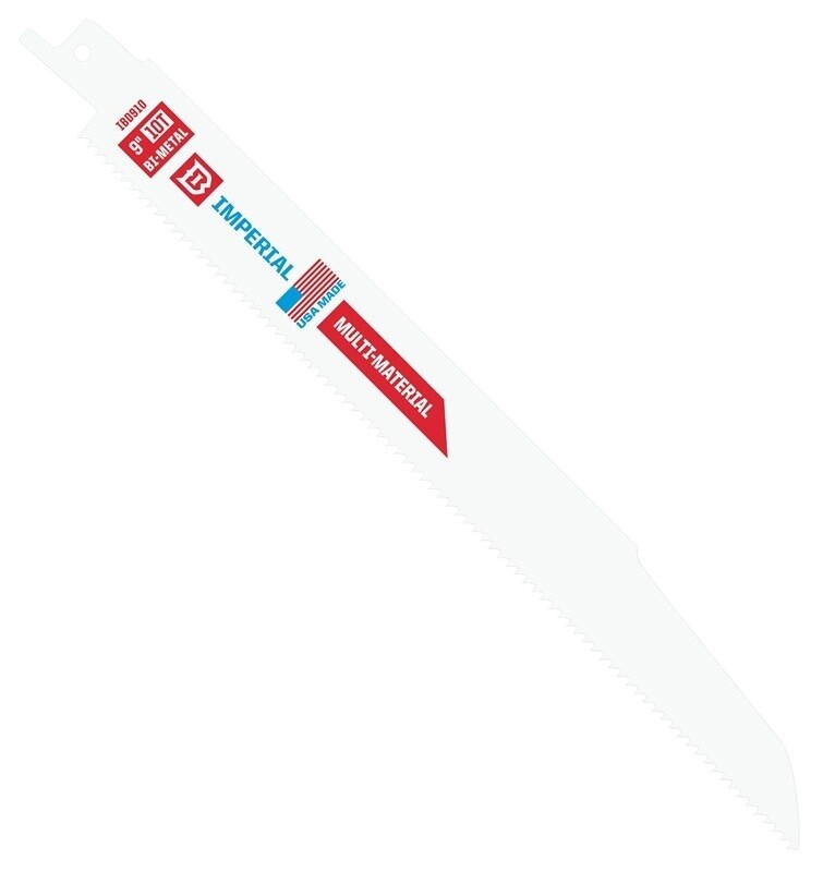 IMPERIAL BLADES IBD910-B Demolition Reciprocating Blade, 9 in L, 10 TPI, Bi-Metal Cutting Edge