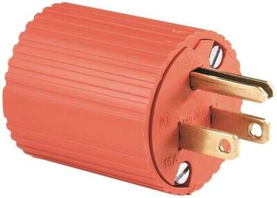 Eaton Wiring Devices 6867-BOX Electrical Plug, 2-Pole, 15 A, 125 V, NEMA: 5-15, Orange*