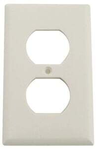 Eaton Wiring Devices 2132W-BOX Duplex Receptacle Wallplate, 4-1/2 in L, 2-3/4 in W, 1-Gang, Thermoset, White*