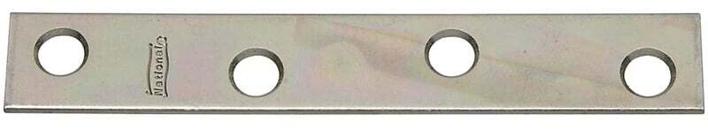 National Hardware N114-405 Mending Brace, 4 in L, 5/8 in W, 0.08 in Gauge, Steel, Zinc-Plated, Screw Mounting*