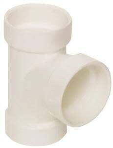 CANPLAS 192152L Sanitary Tee, 2 in, Hub, PVC, White