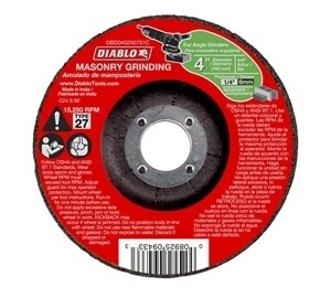 Diablo DBD040250701C Grinding Wheel, 4 in Dia, 1/4 in Thick, 5/8 in Arbor, Aluminum Oxide Abrasive