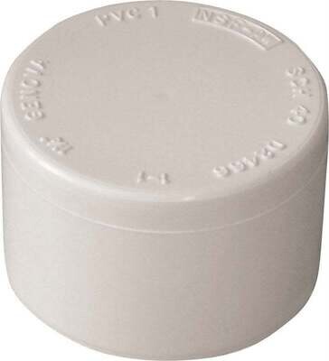 LASCO 447005BC Pipe Cap, 1/2 in, Slip, PVC, White, SCH 40 Schedule, 600 psi Pressure